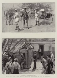 Die Transvaal-Krise, Szenen in Durban, wo die Verstärkungen für Natal ausgeschifft werden